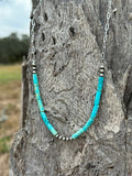 Wild Junkie Turquoise Tube Paperclip Chain Necklace — main product shot