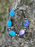 Wild Junkie Turquoise Twilight Oval Beaded Bracelet — main product shot
