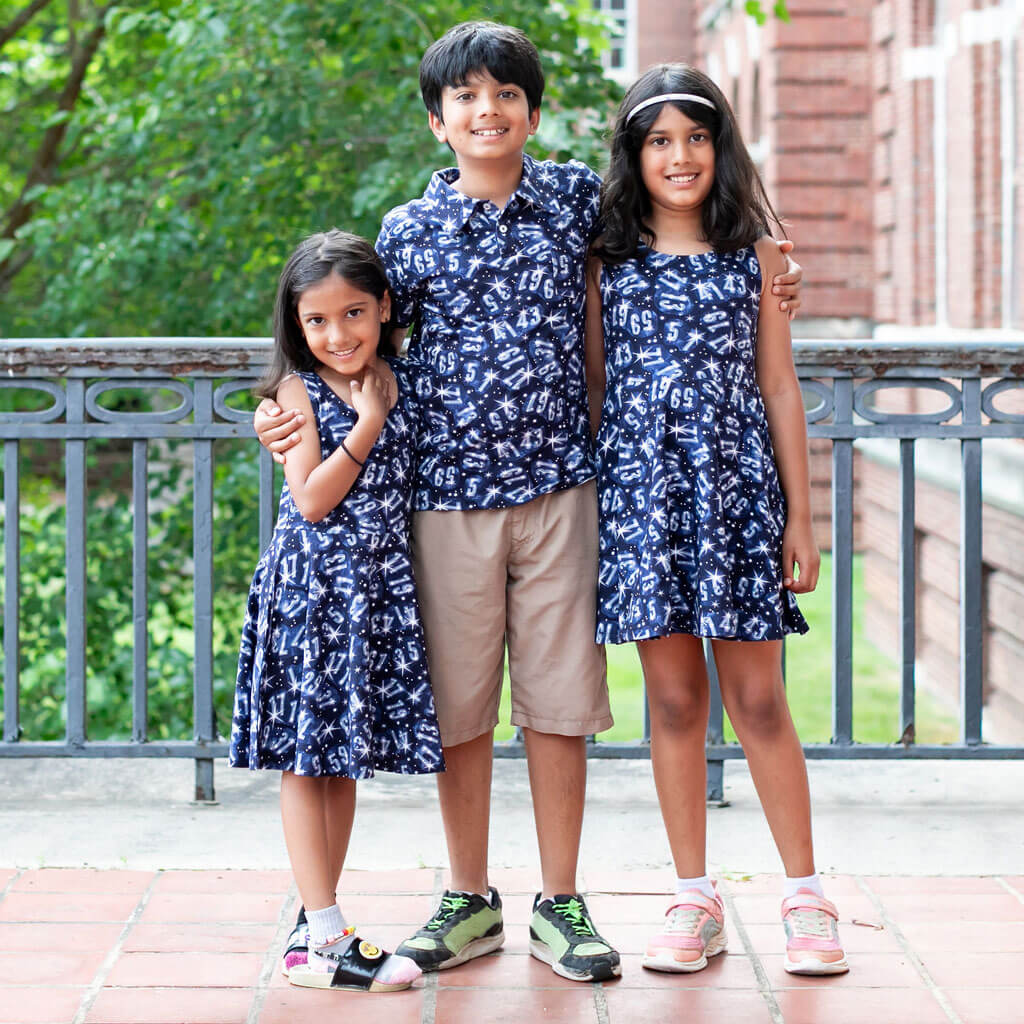 Princess Awesome & Boy Wonder Twin Prime Numbers Short Sleeve Polo Shirt — side view