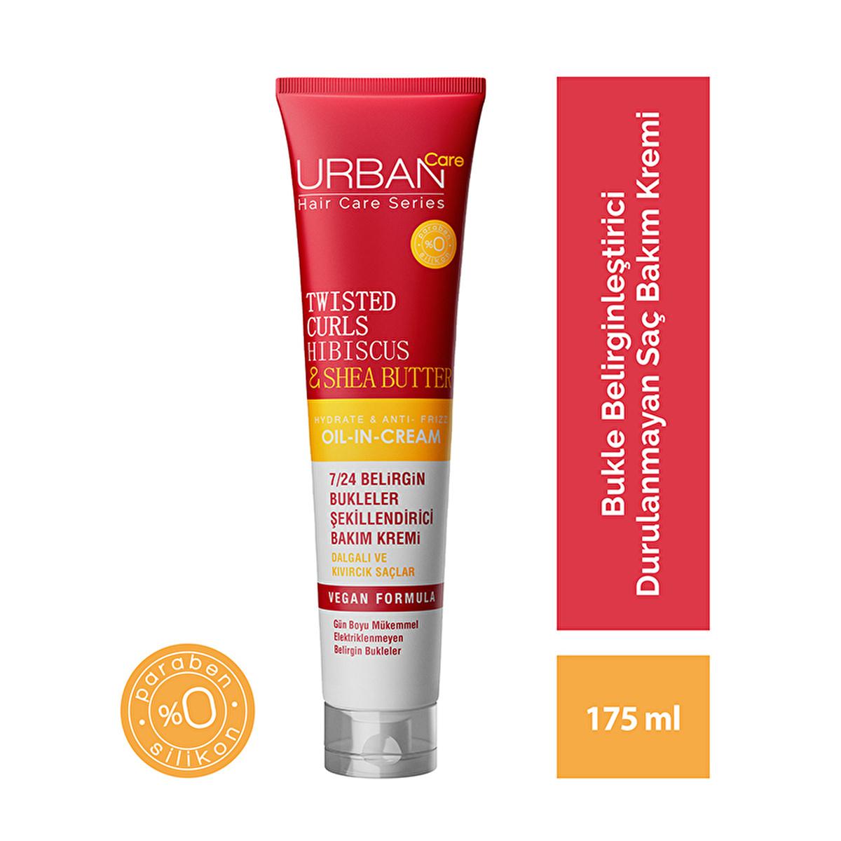 Urban Care Twisted Curls: Hibiscus & Shea Butter Curl Defining Cream - Frizz Control, Intense Moisture, Silicone & Paraben Free - 5.92 fl oz
