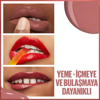 Maybelline Super Stay Vinyl Ink: 16HR Glossy Liquid Lipstick - 110 Awestruck Red. Non-Transfer, Long Lasting Maybelline Lipstick