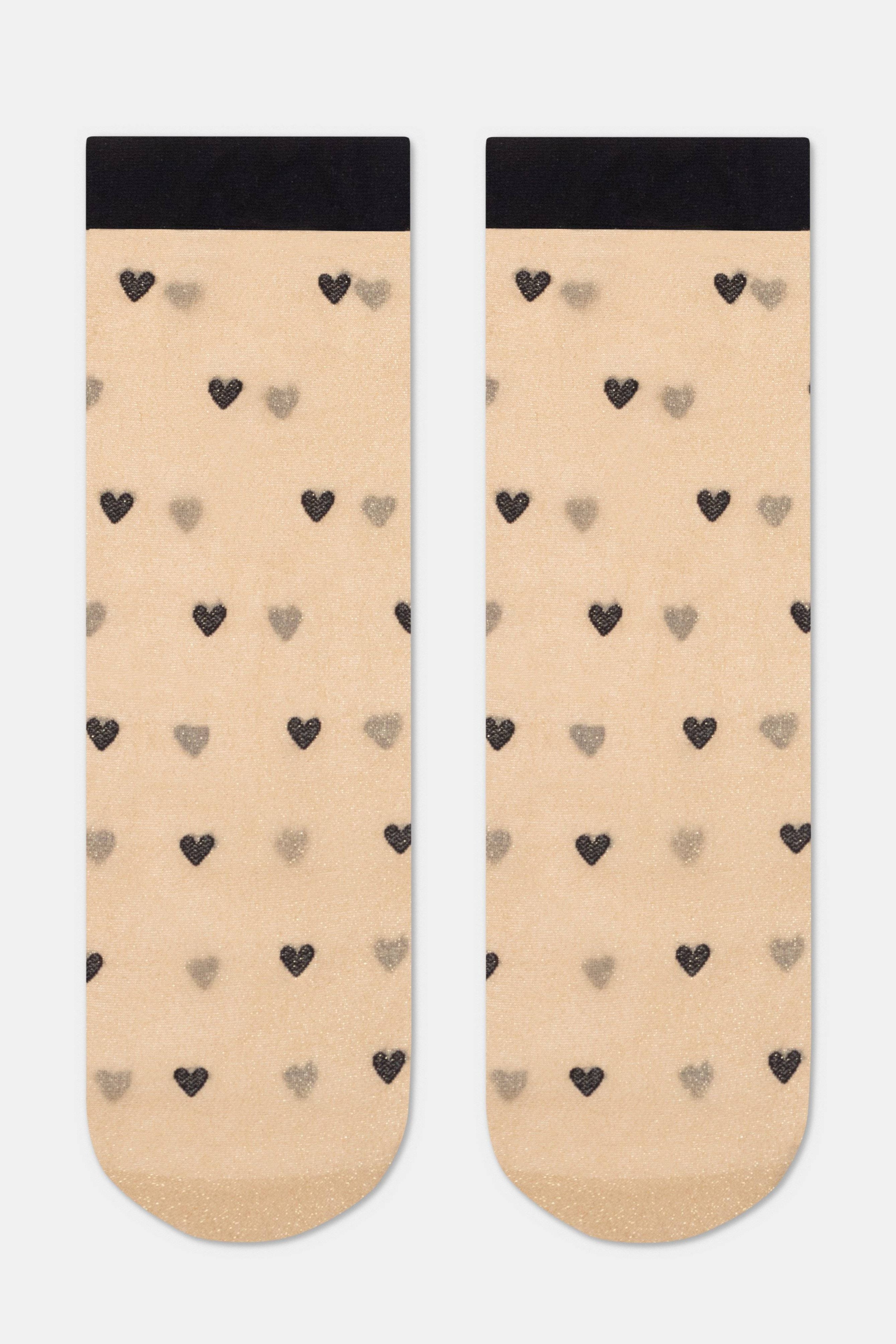 TheRanok.com Shimmering Socks Conte Fantasy - "Hearts" Designs — color detail