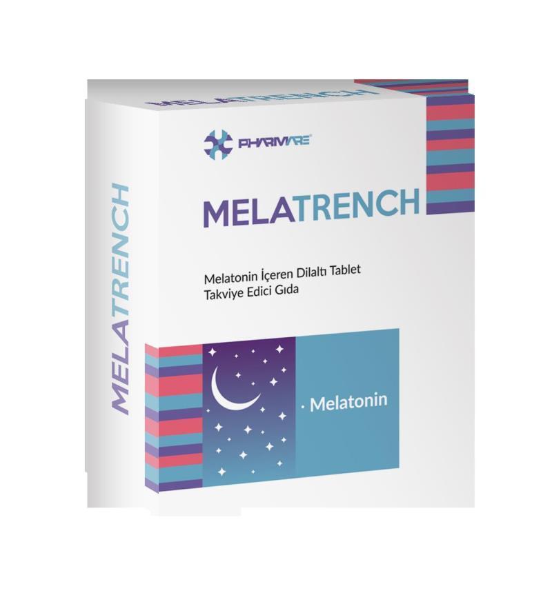 Melatrench: Natural Melatonin Sleep Aid Tablets - Non-Habit Forming Insomnia Relief & Relaxation - 60 Count