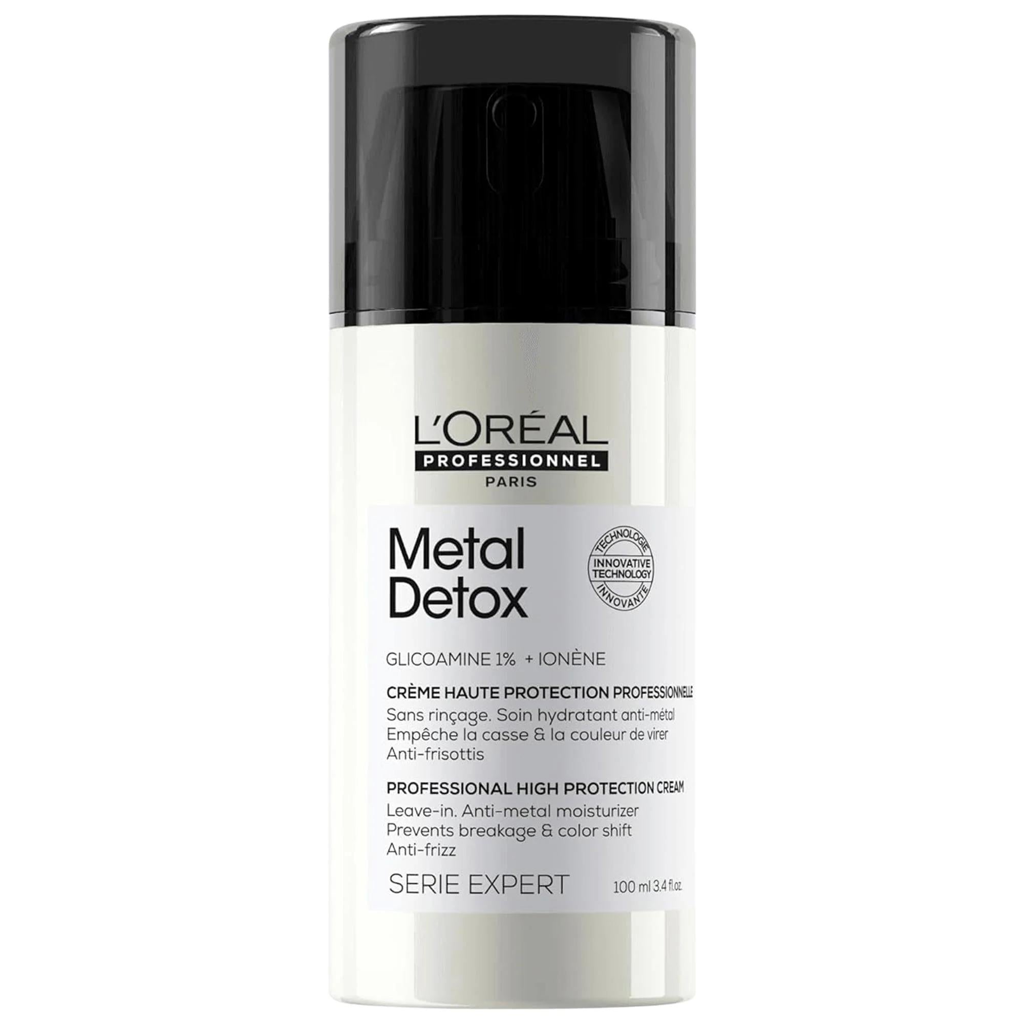 Metal Detox: Anti-Breakage Leave-In Styling Cream - Heat & UV Protection, Frizz Control, Hair Repair - Salon Grade