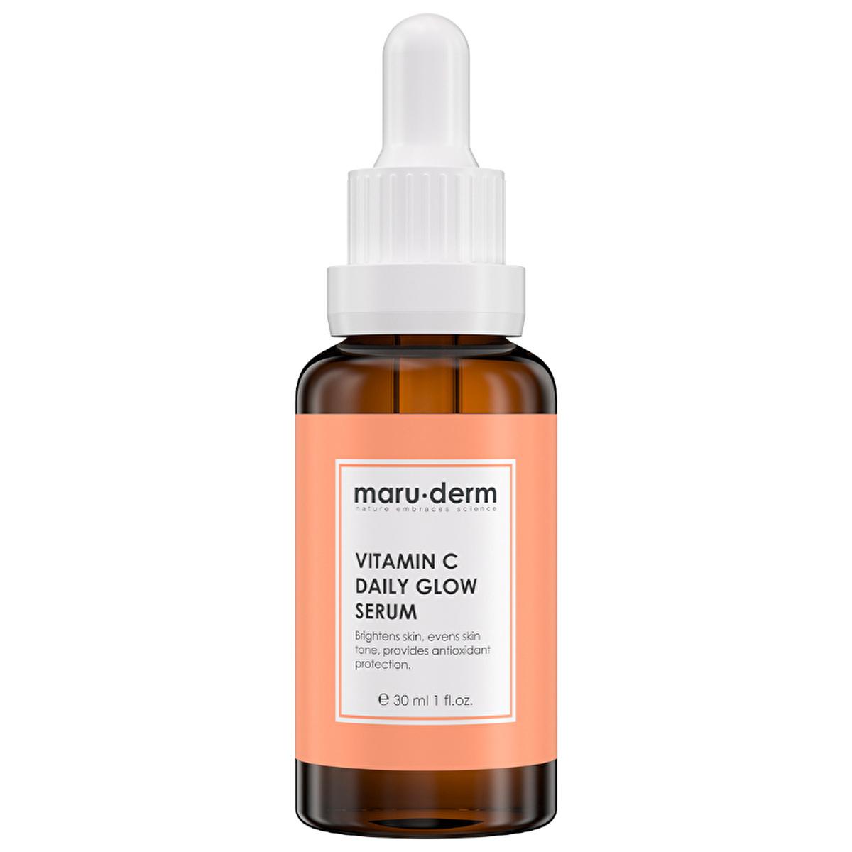 Maruderm Vitamin C & Peptide Brightening Facial Serum: Anti-Aging, Radiance & Smooth Skin - Paraben & Fragrance-Free, 1 fl oz