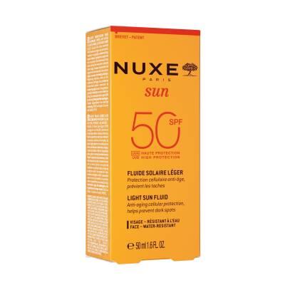 Nuxe Sun SPF 50 Facial Sunscreen: Lightweight Anti-Aging Sun Protection for Face, Water Resistant - 50ml