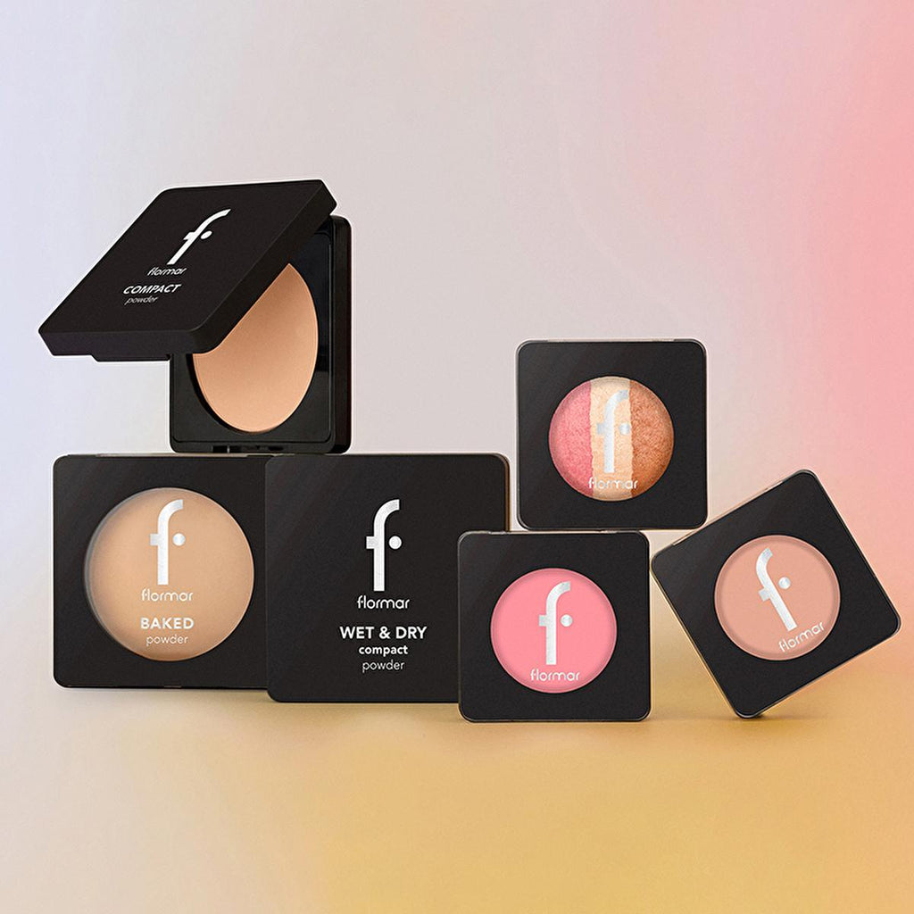 Flormar Compact Powder 090 Medium Rose - Matte Finish, High Coverage Makeup