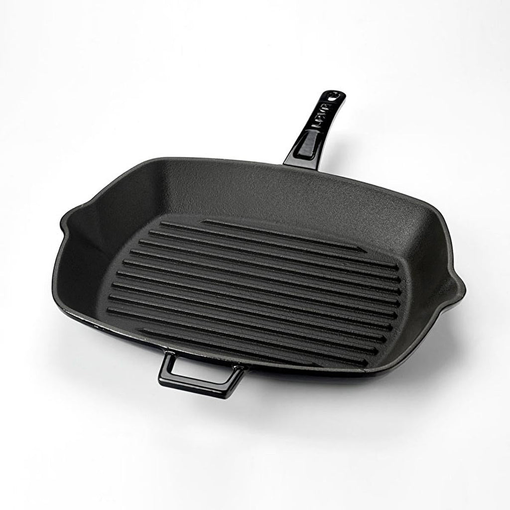 LAVA Cast Iron Rectangular Grill Pan - Durable, Versatile, and Healthy Cooking Option for Home Cooks