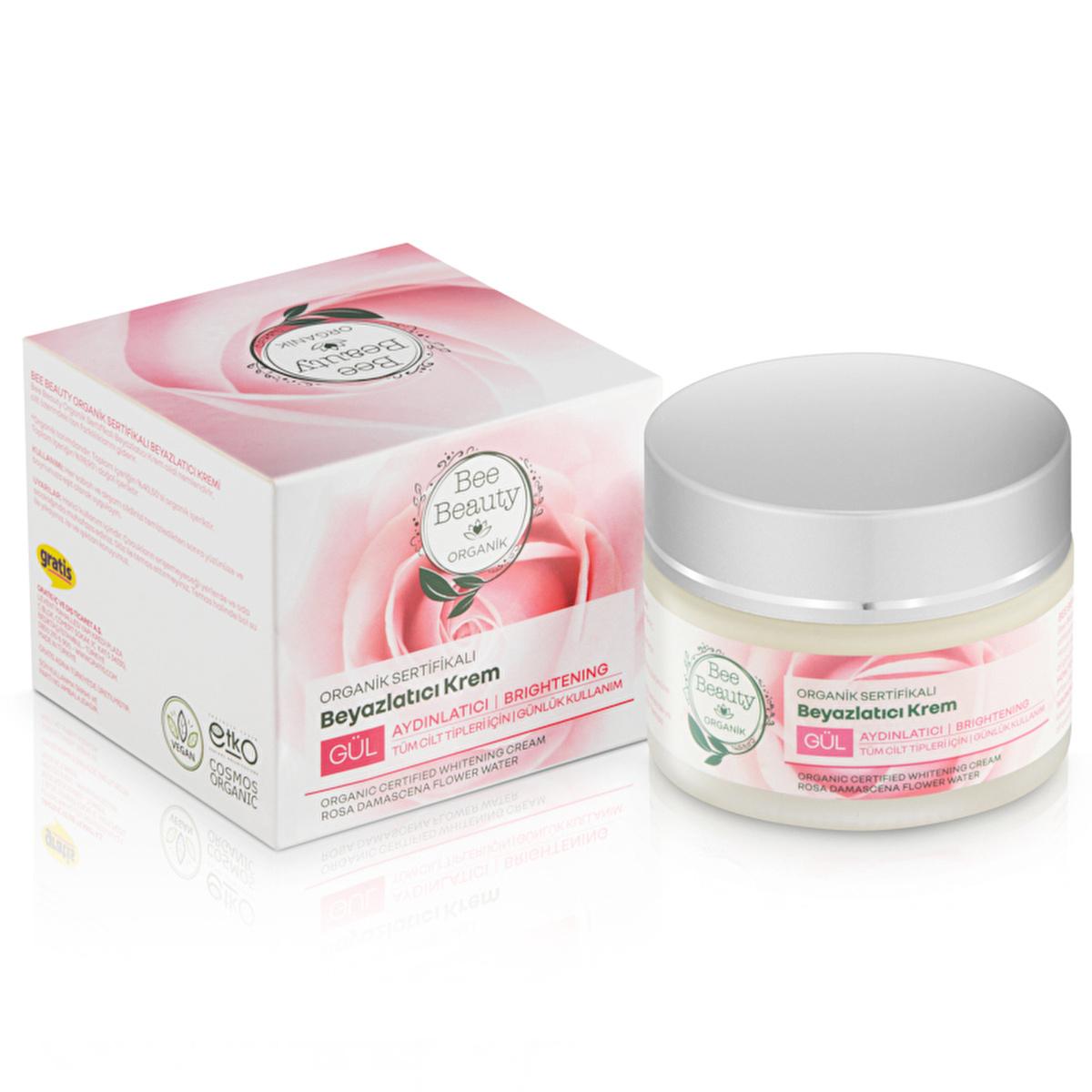 Bee Beauty Organic Certified Whitening Daily Cream - Natural Skincare, Moisturizing & Brightening Effect