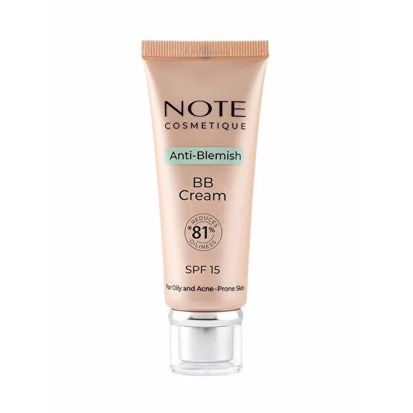 Note Anti Blemish BB Cream - Natural Beige, Matte Finish, Blue Light Protection