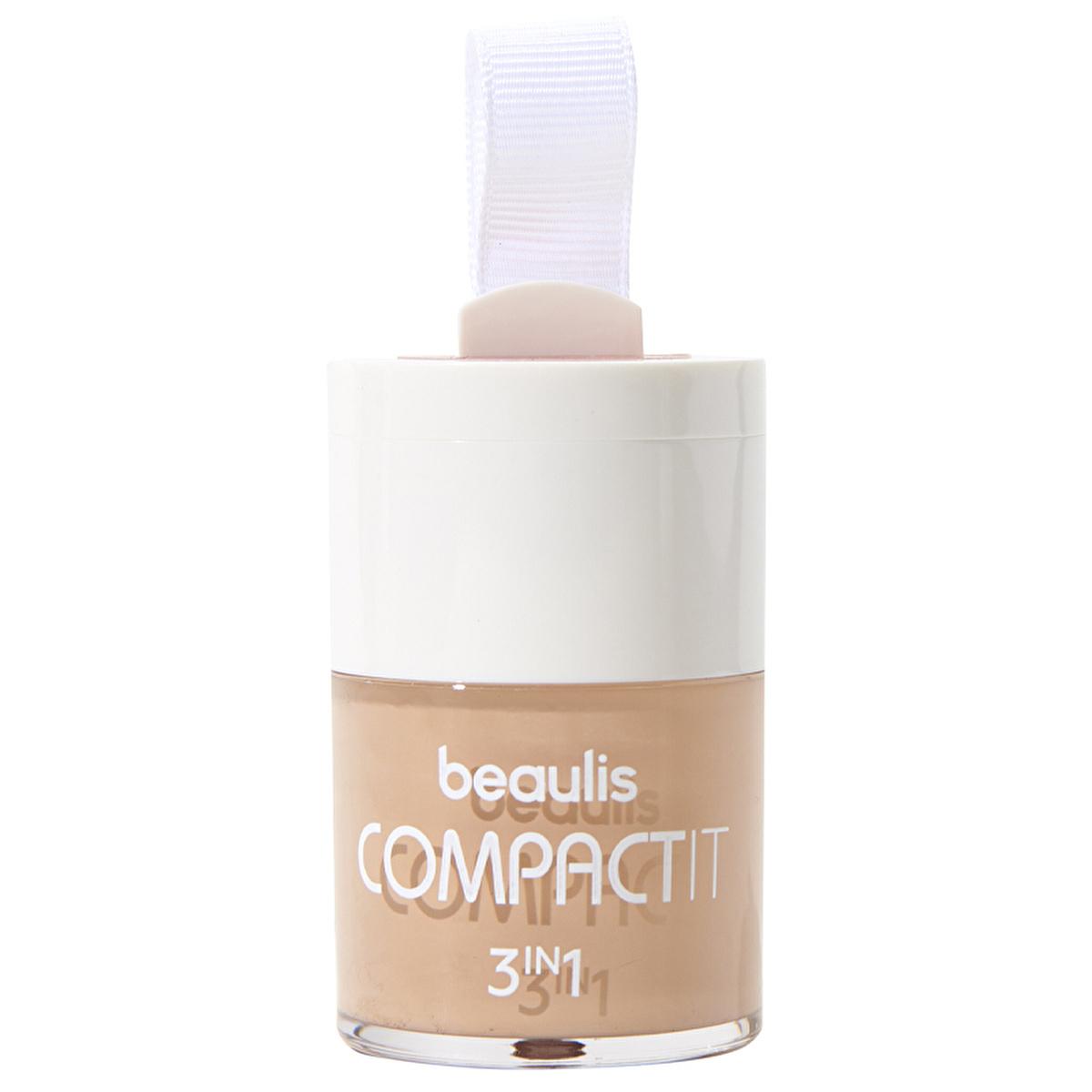 Beaulis 3-in-1 Compact Makeup Palette - Foundation, Blush, Concealer for Natural Finish