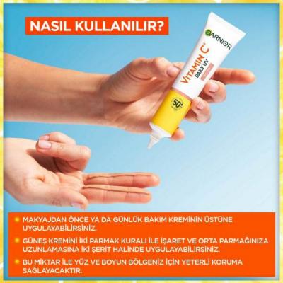 Garnier Vitamin C Sunscreen Glow Cream - SPF50+ | 40 ml