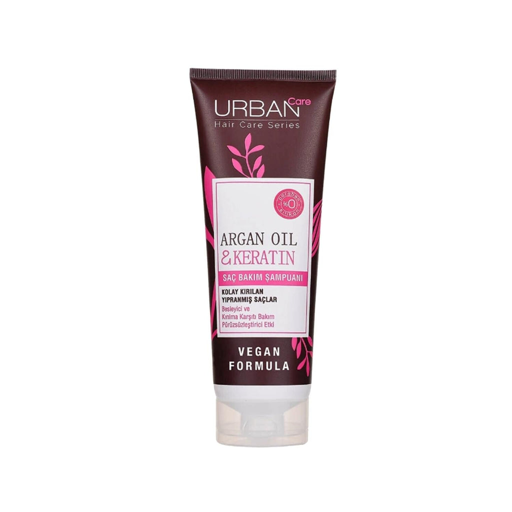 Urban Care Argan Oil & Keratin Shampoo: Repairs, Strengthens & Shines Ð Vegan, Cruelty & Silicone-Free Ð For Damaged, Breaking Hair (8.45 fl oz)