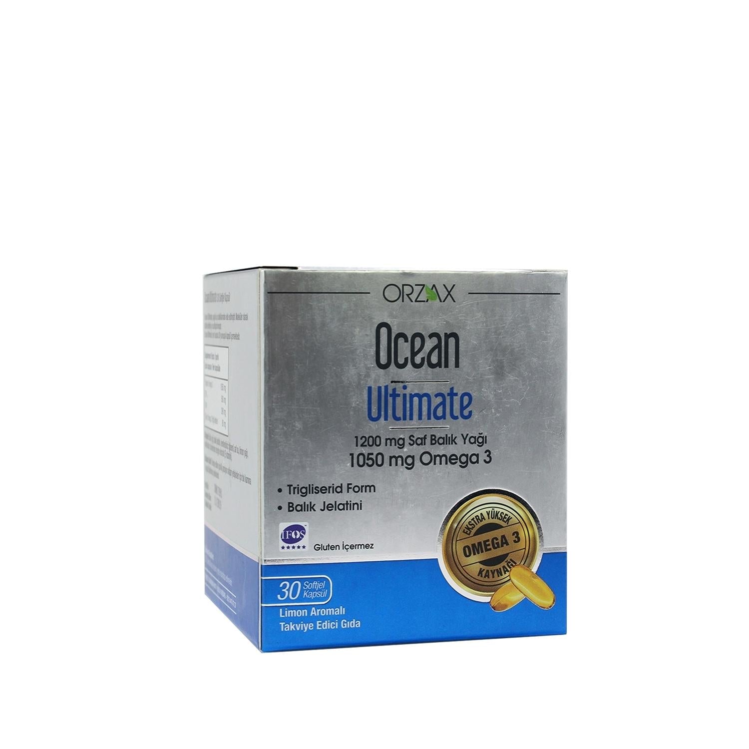 Orzax Omega-3 Dietary Supplement - Fish Oil Capsules with EPA & DHA, Gluten-Free & Non-GMO - Supports Heart Health & Cognitive Function