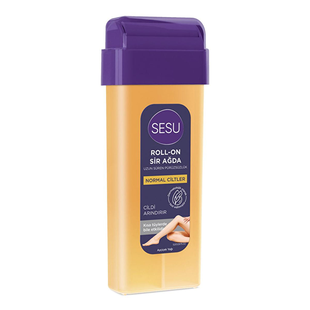 Sesu Roll-on Sir Wax for Hair Removal - Sugar-Free, Effective on Short Hair, Long-Lasting Smoothness