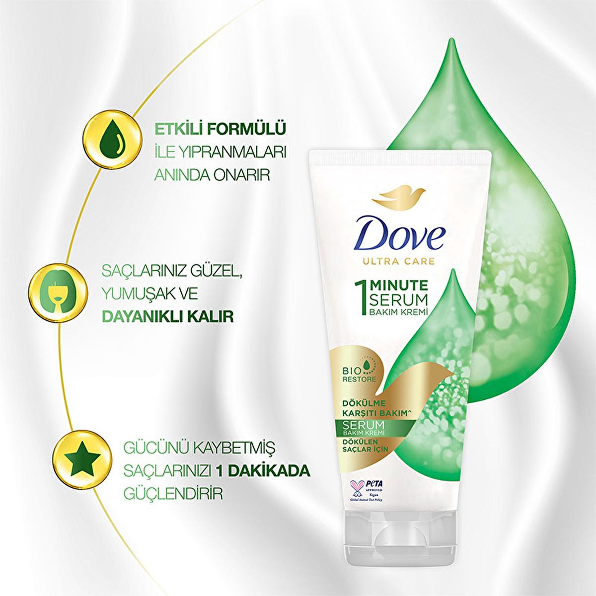 Dove Ultra Care Anti-Breakage Hair Conditioner: 1-Minute Serum for Stronger, Vegan & Damage-Free Hair - Coconut, Almond & Argan Oil Infusion (5.75 fl oz)