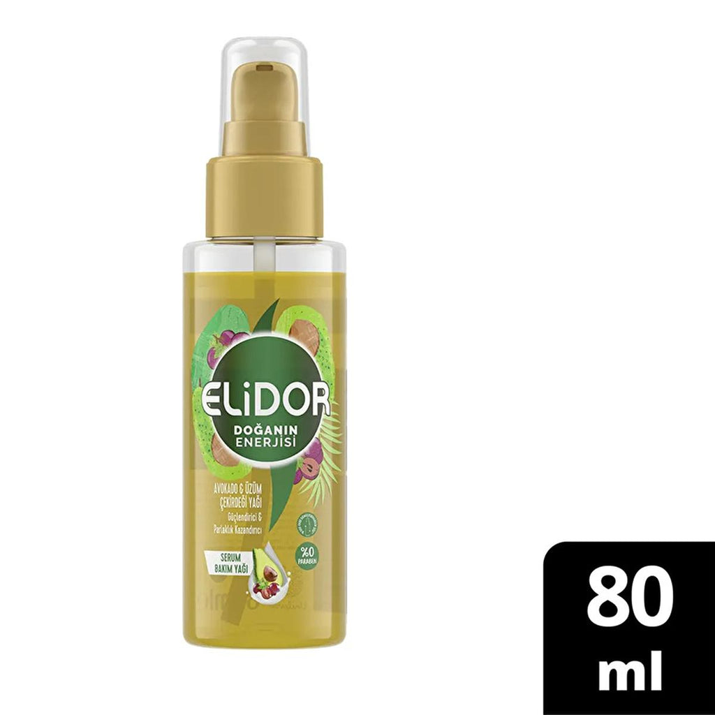 Elidor Avocado & Grape Seed Oil Hair Serum: Shine & Strength - Paraben Free, Lightweight Natural Hair Oil