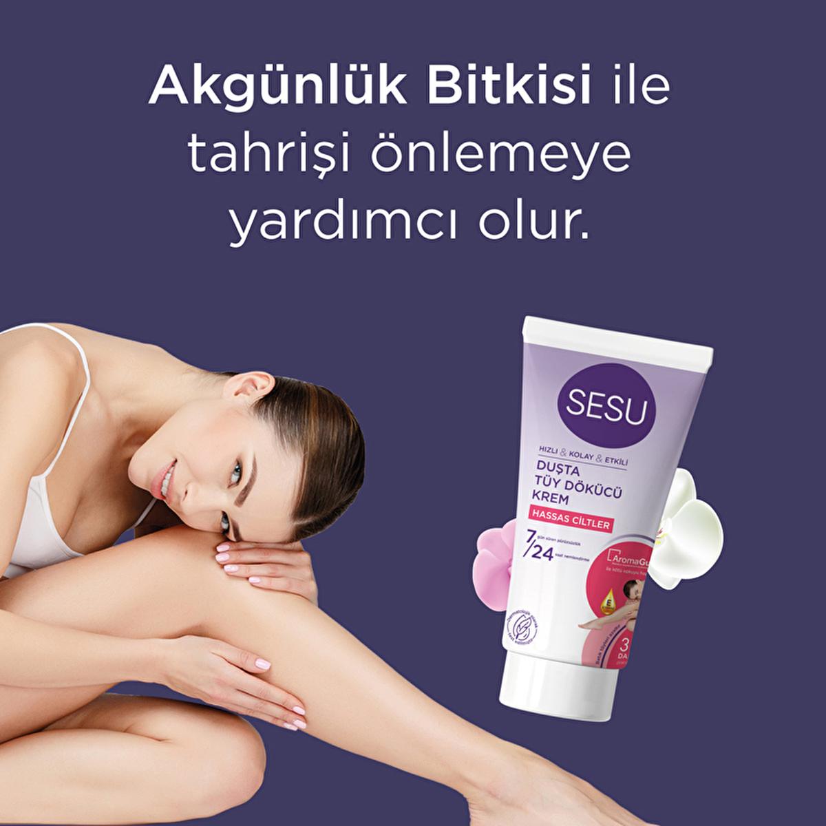 Sesu Hair Removal Cream for Sensitive Skin - Gentle, Effective, and Convenient - 5.07 fl oz