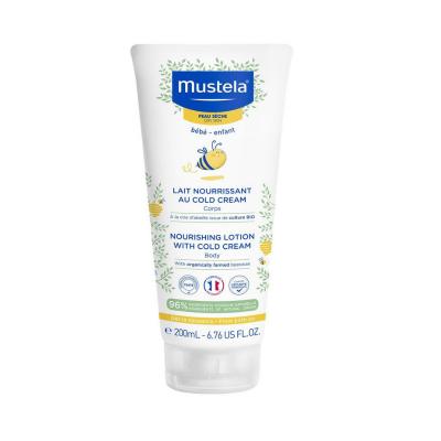 Mustela Nourishing Body Lotion for Newborns - Cold Cream, 96% Natural Ingredients, Dermatologically Tested - 6.76 fl oz