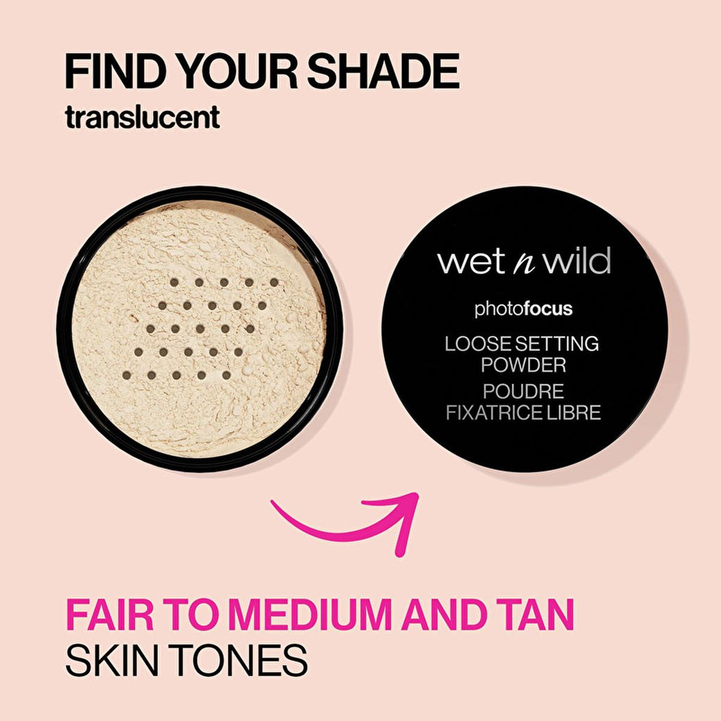 wet n wild Loose Setting Powder - Translucent, Matte Finish Makeup for Long-Lasting Wear