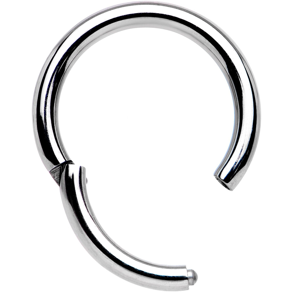 BodyCandy 14G 3/8 Solid G23 Implant Grade Titanium Hinged Segment Ring — detail and construction