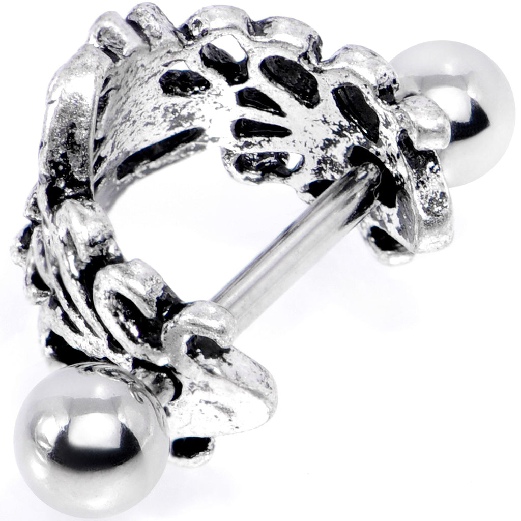BodyCandy 16G 1/2 Blue Gem Double Daisy Flower Cuff Cartilage Earring — lifestyle context