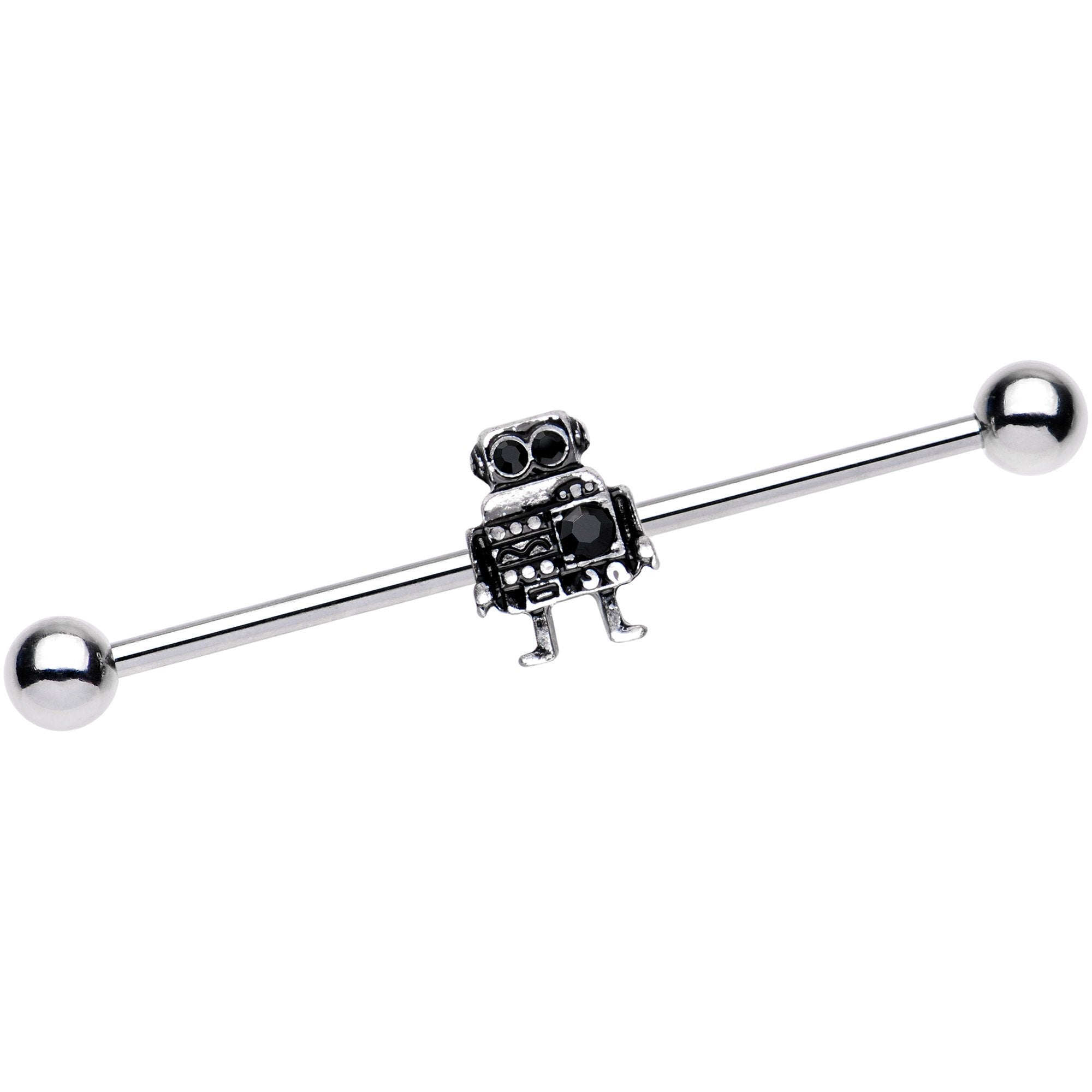 BodyCandy 14G Ratchet Robot Industrial Barbell 38mm — main product shot