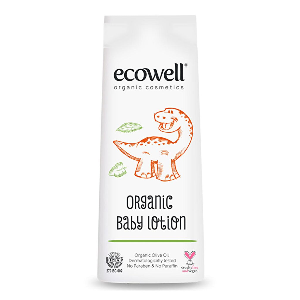 Ecowell Organic Baby Lotion - Natural Moisturizer for Sensitive Skin, Vegan & Cruelty-Free Certified, 10.14 fl oz