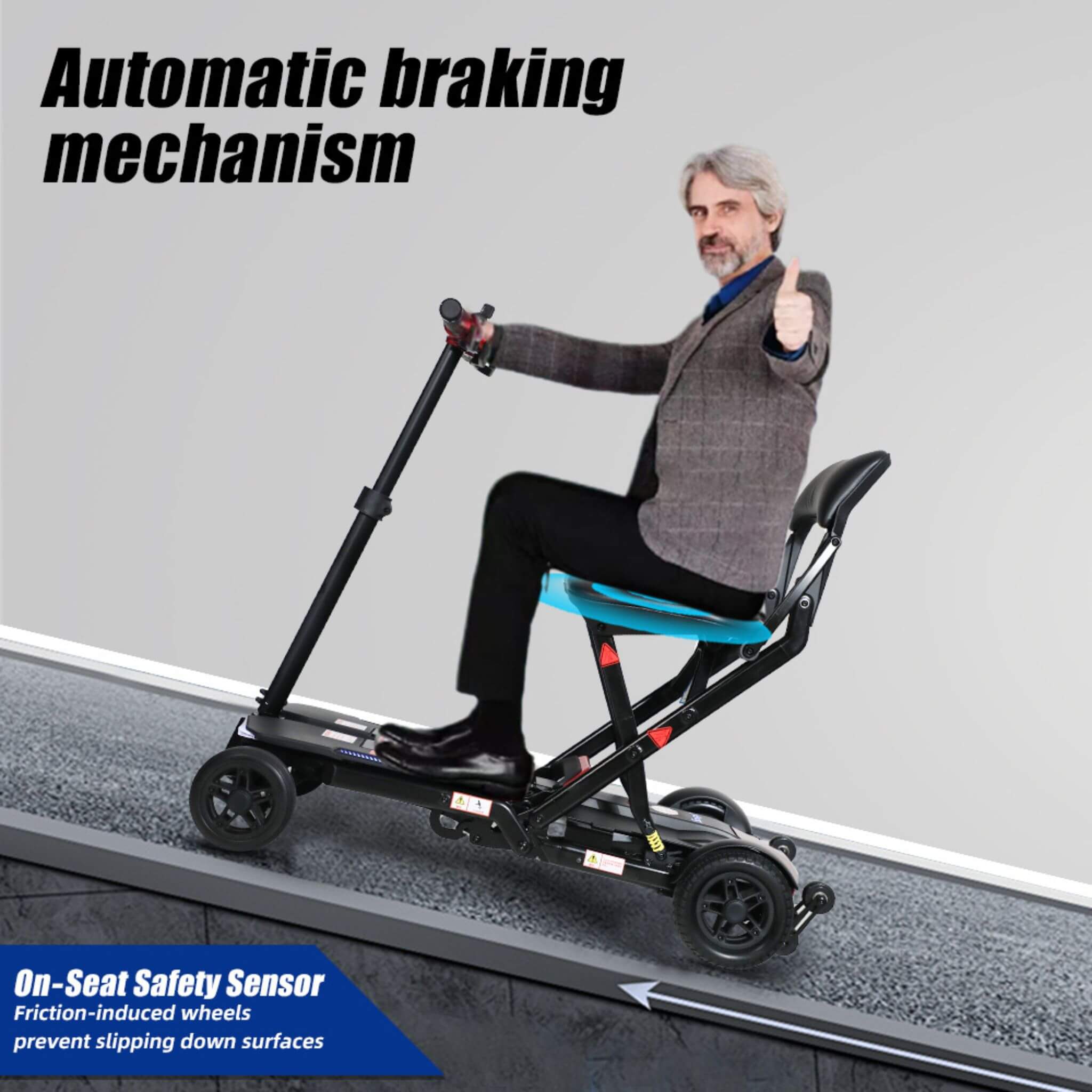 Ultra Lightweight 4-Wheel Folding Mobility Scooter With Remote For Adults And Elderly (SAK58976) – SAKSBY WHOLESALE, view 6