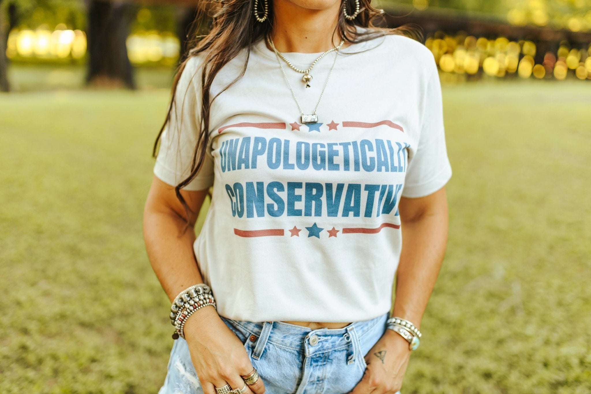 Wild Junkie Unapologetically Conservative Graphic Tee — detail close-up