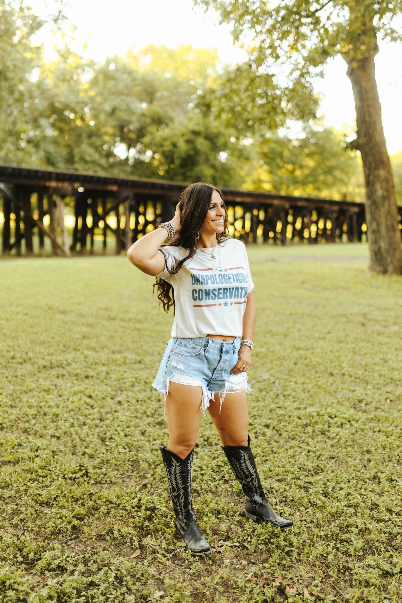 Wild Junkie Unapologetically Conservative Graphic Tee — side view