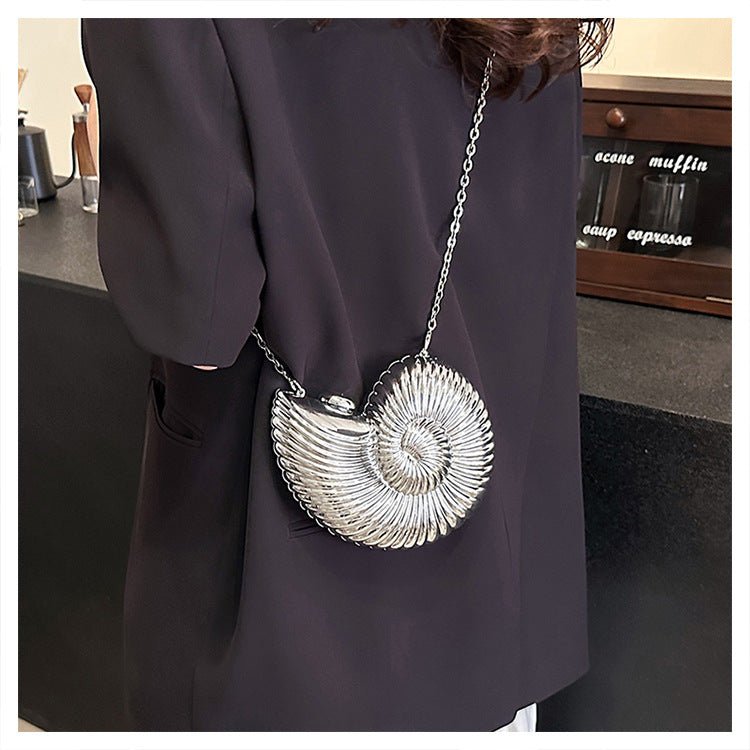 Mariam's Collection Unique Chic Conch Shell Inspired Clutch Bag (MAC311) — side view