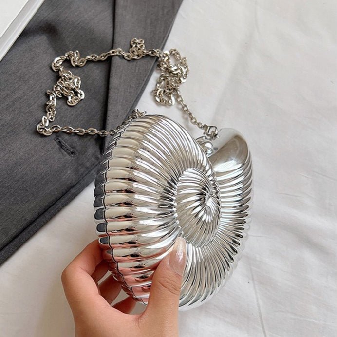 Mariam's Collection Unique Chic Conch Shell Inspired Clutch Bag (MAC311) — detail shot 10
