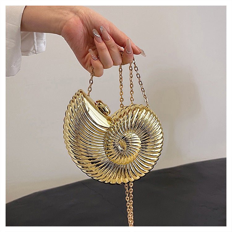 Mariam's Collection Unique Chic Conch Shell Inspired Clutch Bag (MAC311) — back view