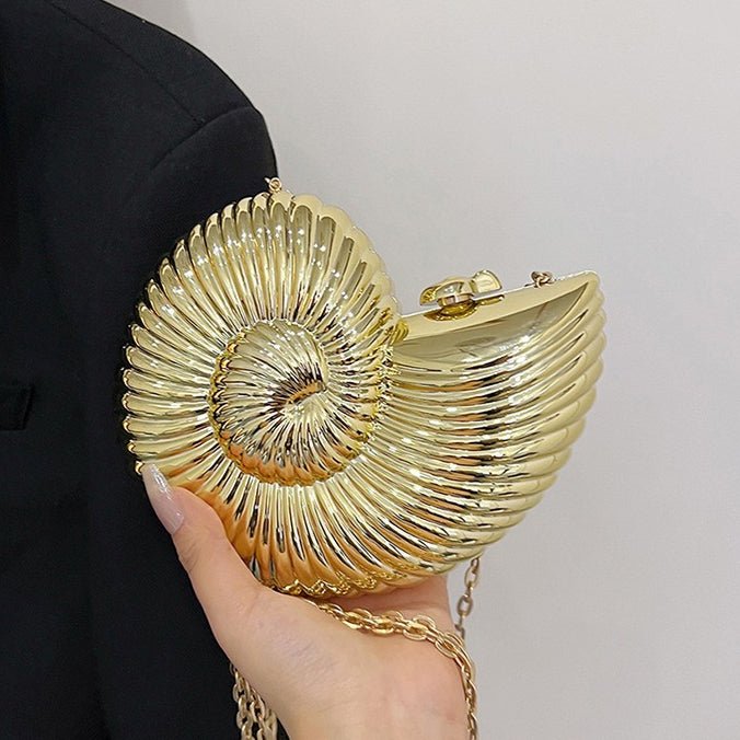 Mariam's Collection Unique Chic Conch Shell Inspired Clutch Bag (MAC311) — main product shot