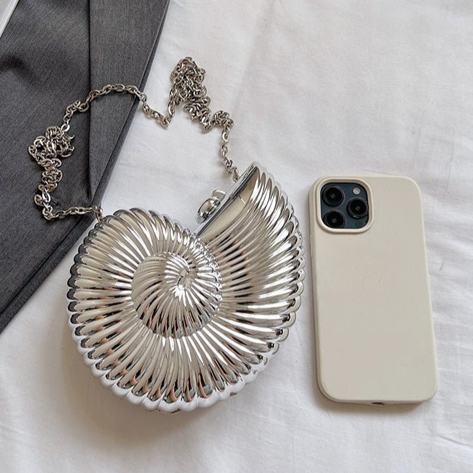 Mariam's Collection Unique Chic Conch Shell Inspired Clutch Bag (MAC311) — detail shot 7