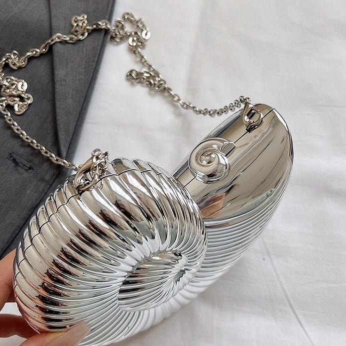 Mariam's Collection Unique Chic Conch Shell Inspired Clutch Bag (MAC311) — feature highlight