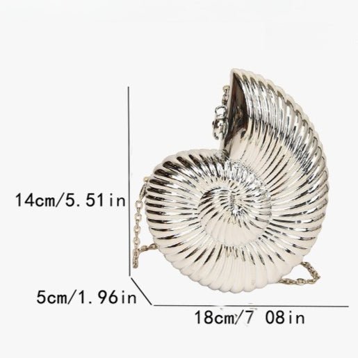 Mariam's Collection Unique Chic Conch Shell Inspired Clutch Bag (MAC311) — detail shot 6