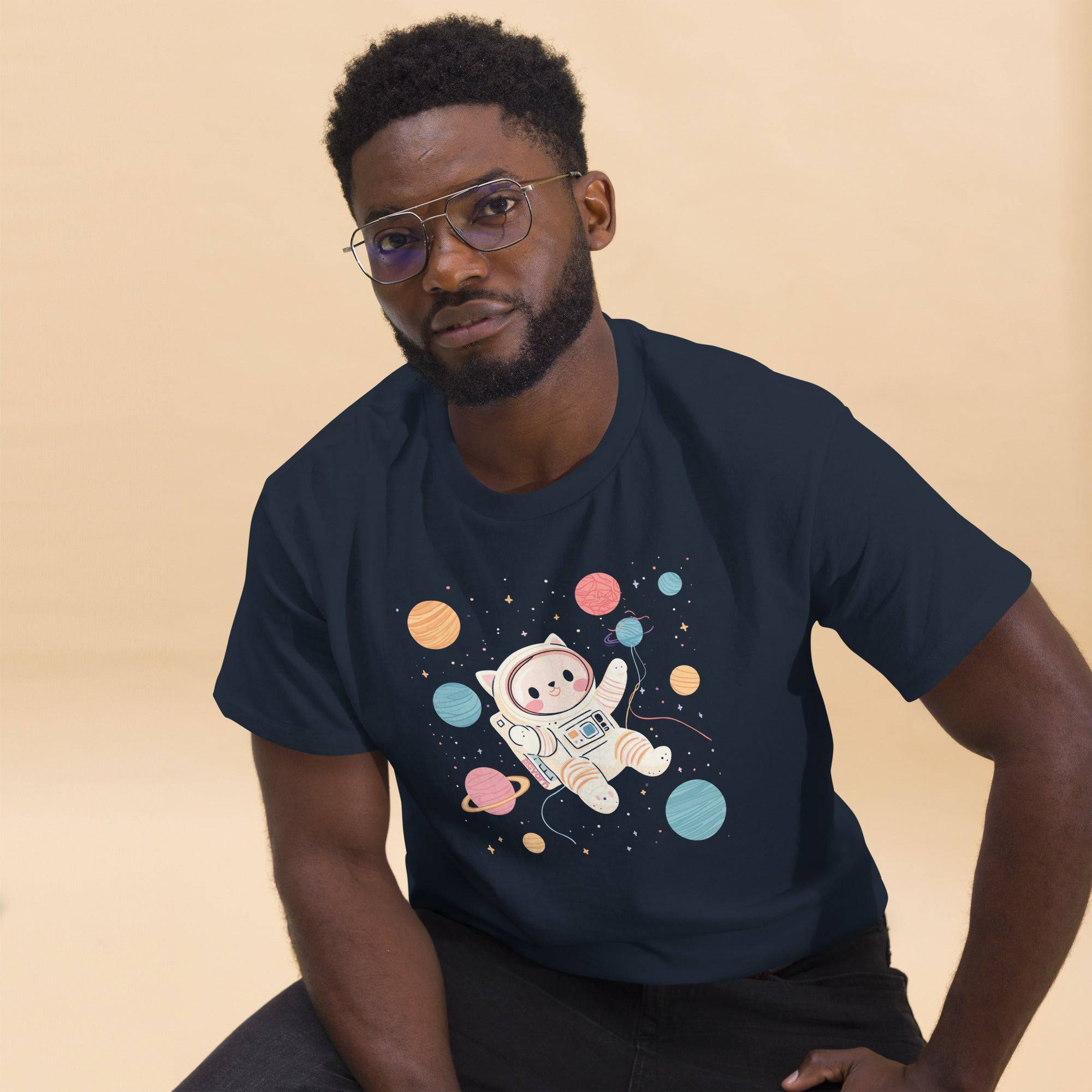 Darn Good Yarn Space Cat Yarn Explorer T-Shirt — product category context