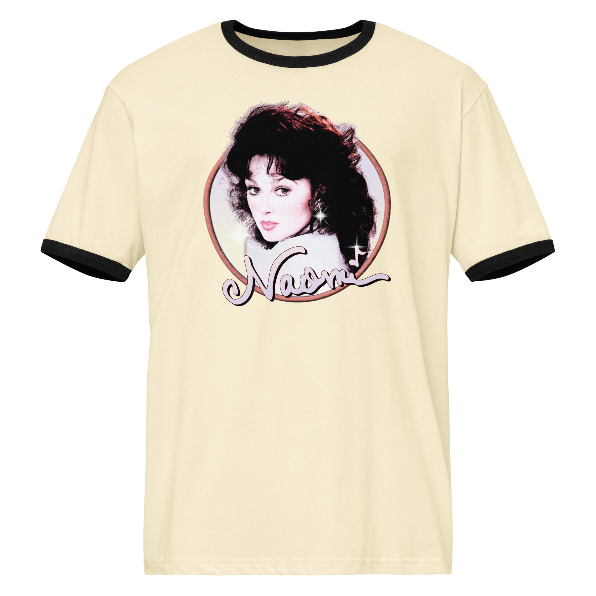 Naomi Judd Legacy Naomi Retro Glow Unisex Ringer T-shirt — main product shot