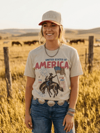 Wild Junkie United States of America Cowboy Graphic Tee — construction detail