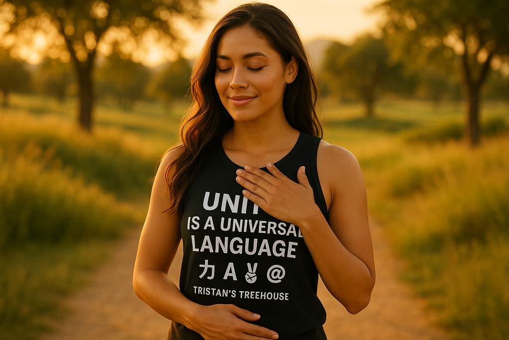 Tristan’s Treehouse Unity is a Universal Language – Tank Top — main product shot