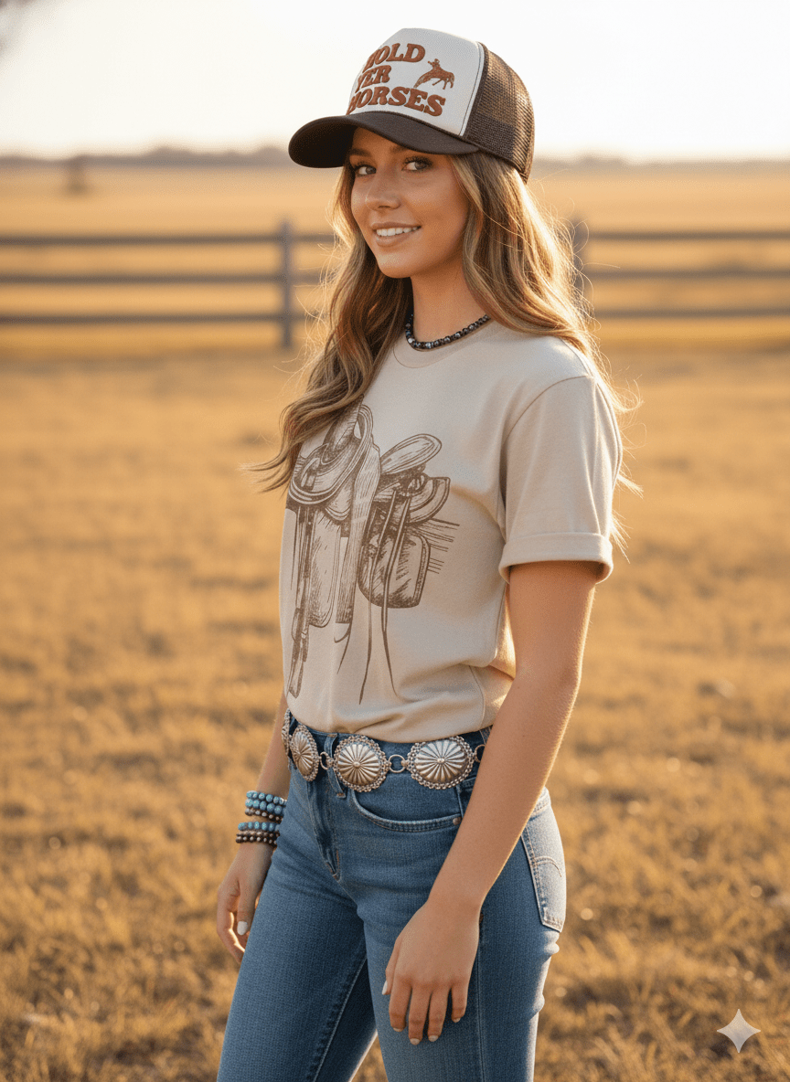Wild Junkie Untamed Saddle Graphic Tee — graphic tees category context