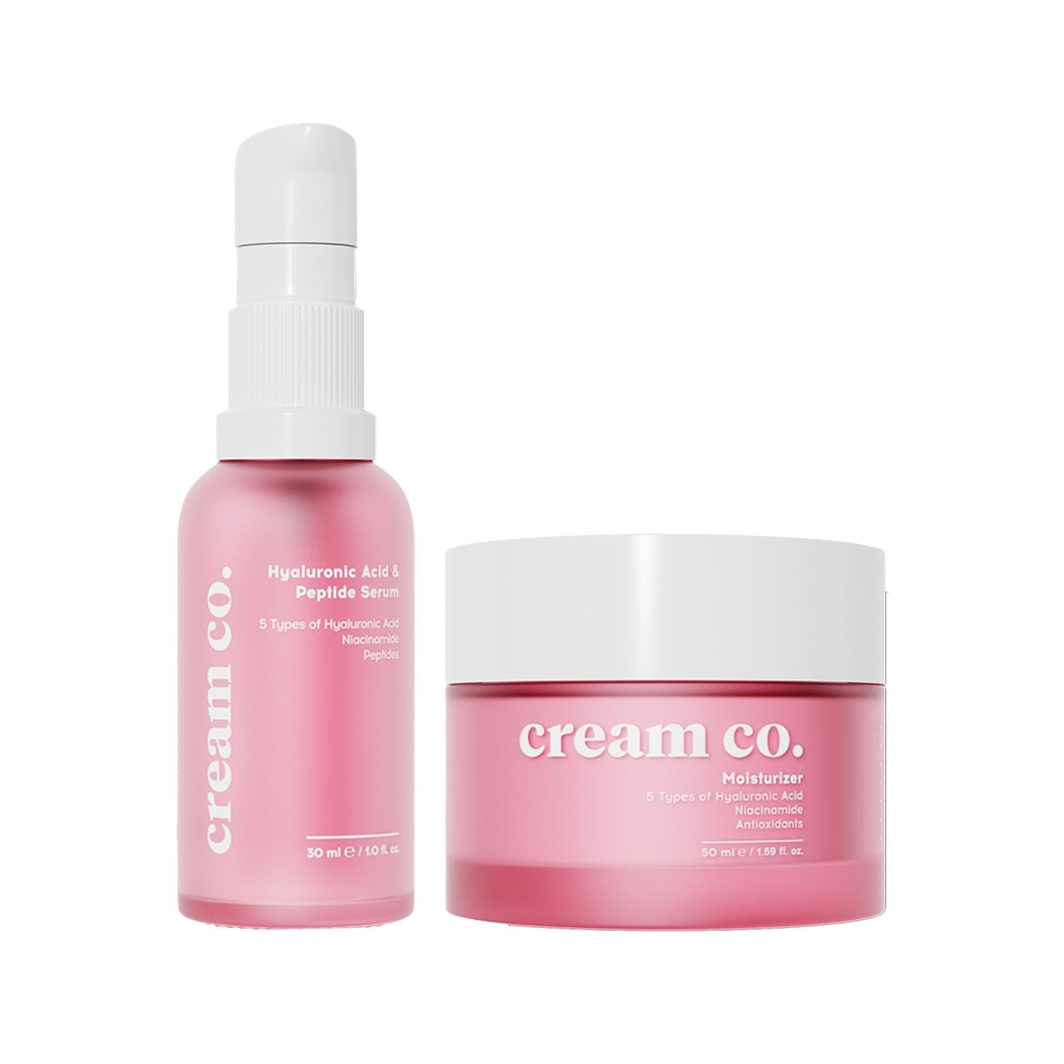 Cream Co. Moisturizing Cream for Hydrating and Evening Skin Tone - Revitalizing Skincare Duo