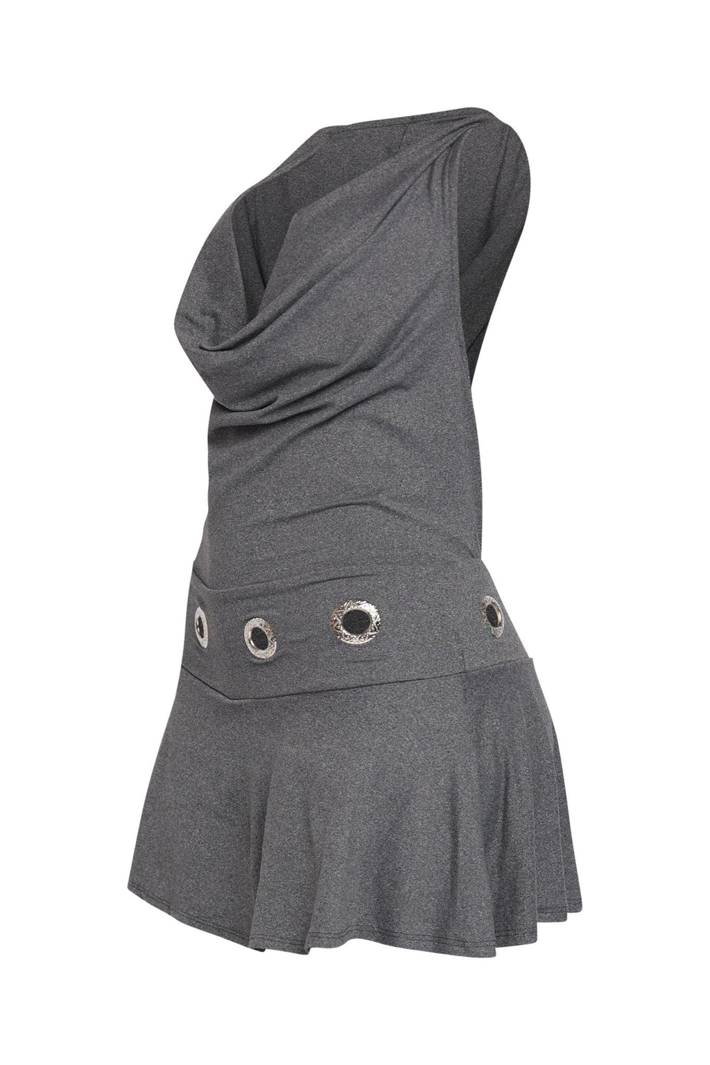 Urban Edge Hooded Open Back Mini Dress Built In Shorts
