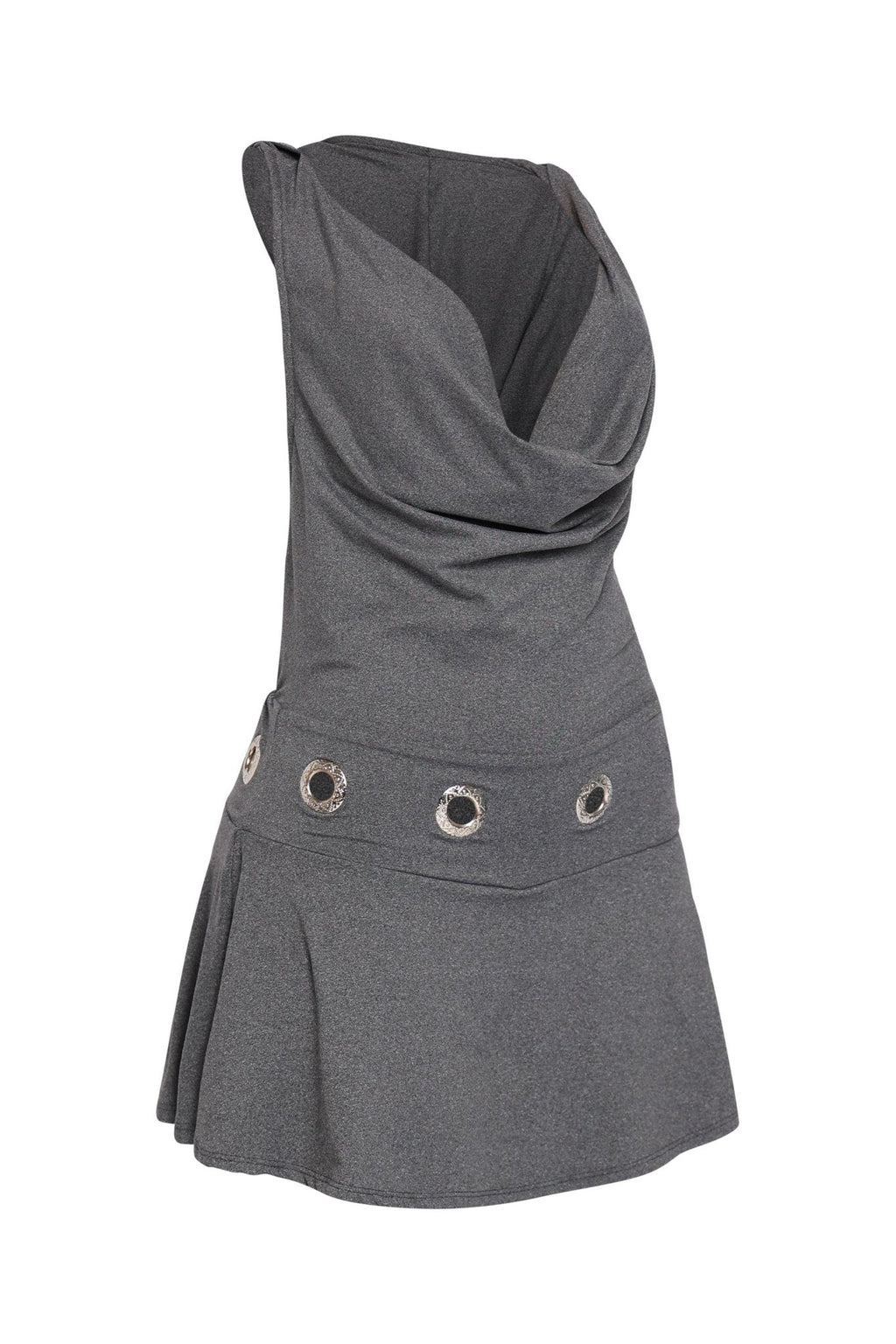 Urban Edge Hooded Open Back Mini Dress Built In Shorts
