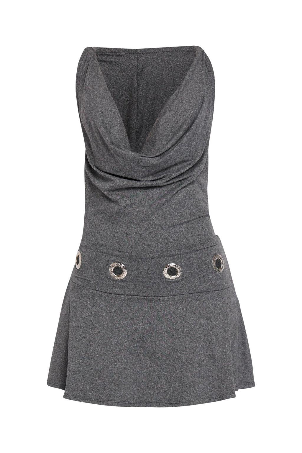 Urban Edge Hooded Open Back Mini Dress Built In Shorts