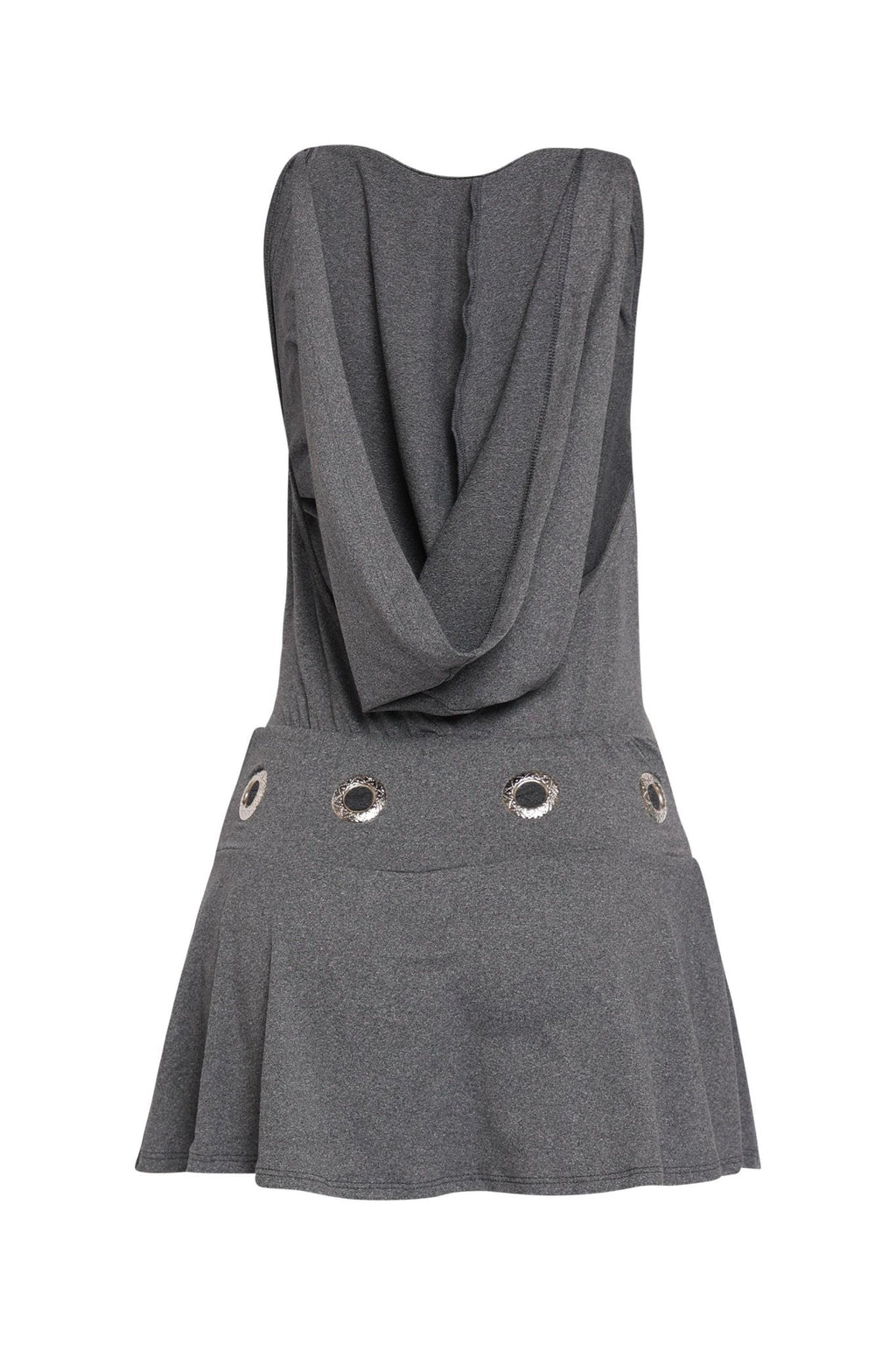Urban Edge Hooded Open Back Mini Dress Built In Shorts