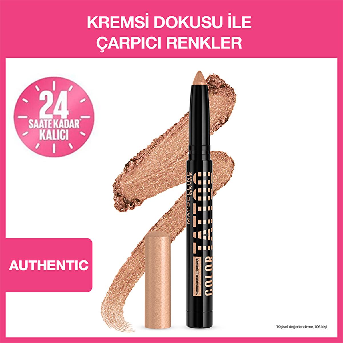 Maybelline Color Tattoo: Long-Lasting Cream Eyeshadow - Waterproof, Smudge-Proof, Intense Color - Gel Eye Shadow