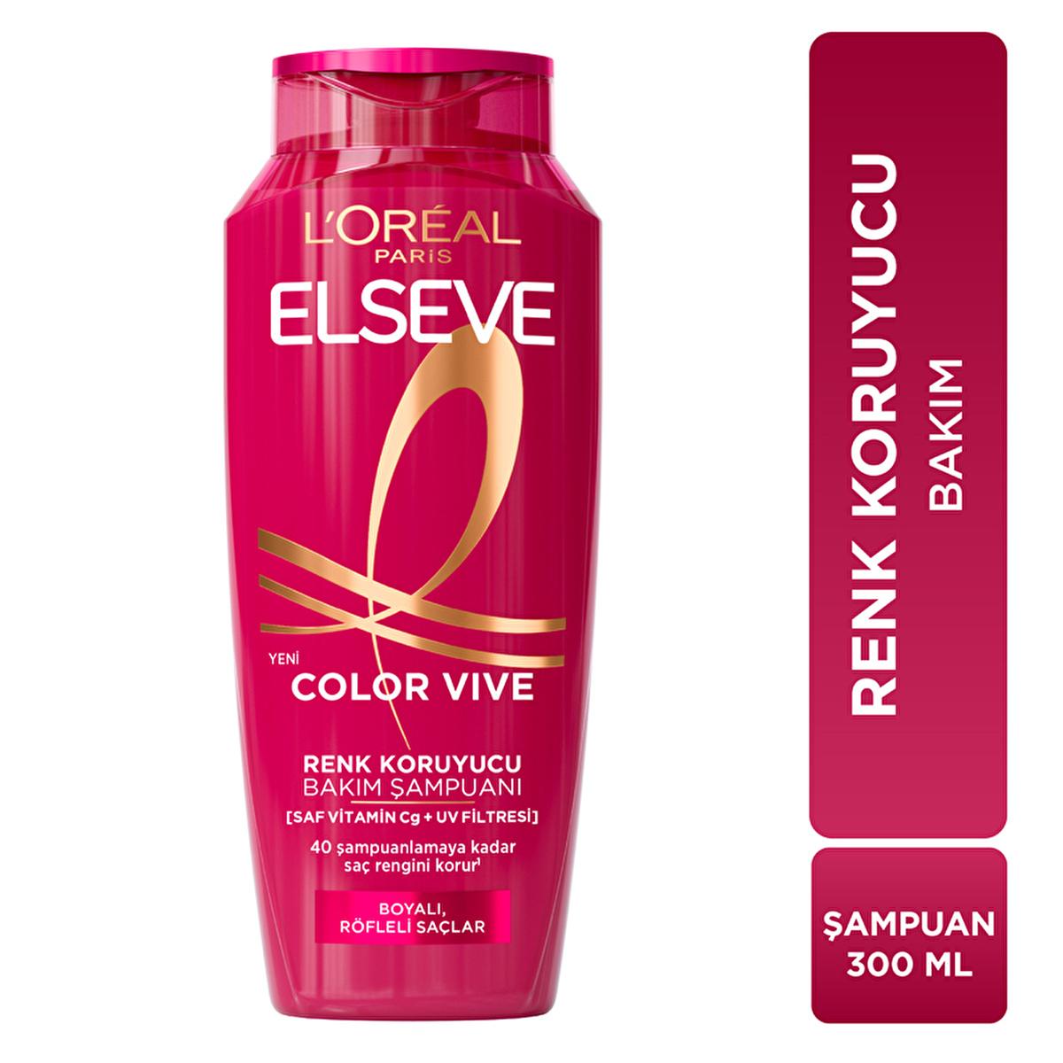L'Oreal Paris Elseve Color Vive: The Ultimate Color Protecting Shampoo with UV Filter for Vibrant, Long-Lasting Color & Silky Shine - 10.14 fl oz